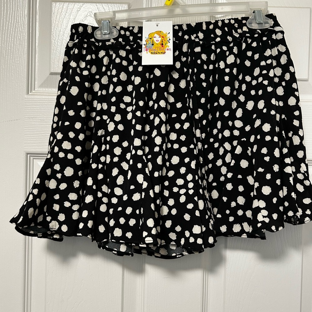 NWT Polka Dot Flared Skort Shorts